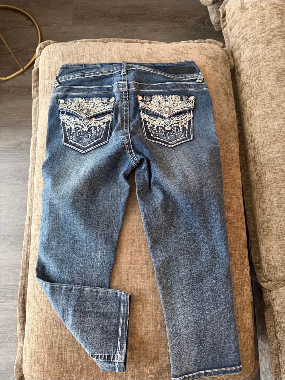 Embellished Back-Pocket Women's Jeans - Blue size 3